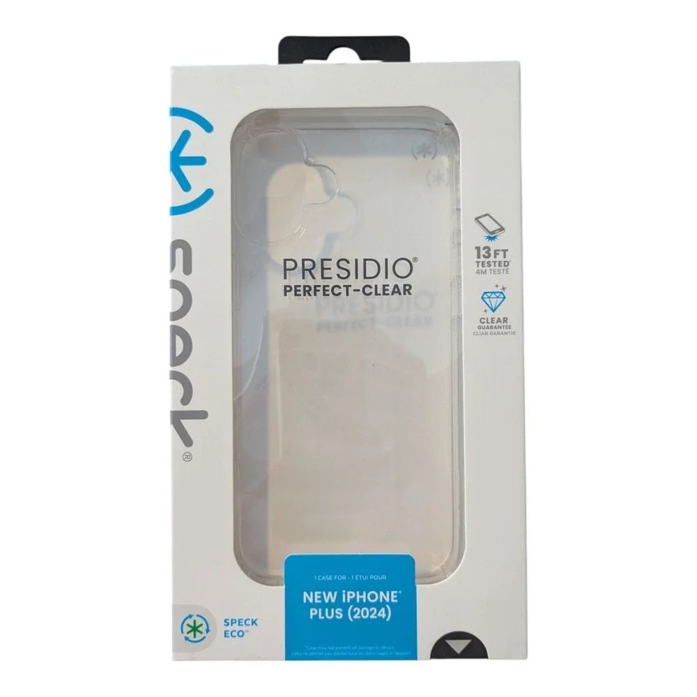 D4. Speck Presidio Perfect-Clear Case For Apple iPhone 16 Plus